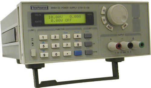 TEKPOWER TP3646A PROGRAMMABLE DC POWER SUPPLY 0-72 V @ 0-1.5 A + PC / USB CABLES