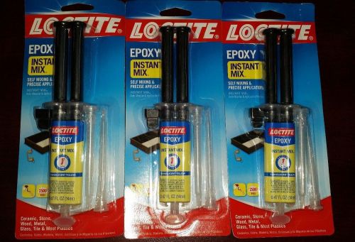 3 LOCTITE Epoxy Instant Mix 1 minute translucent yellow mixes FREE SHIPPING