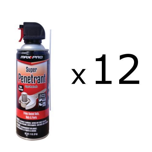 Max pro super penetrant 11oz cans rust bolts nuts parts - 12 pack for sale