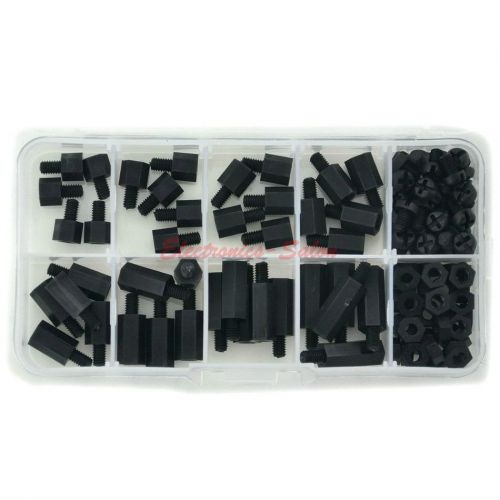 M4 nylon black hex m-f spacers/ screws/ nuts assorted kit, standoff for sale