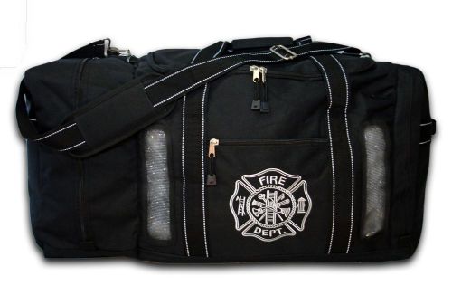 Ultimate quad vent firefighter mesh turnout step in gear bag fire man gift black for sale