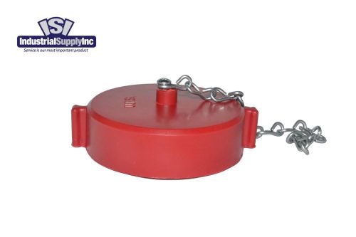 2-1/2” NST(F) Polycarbonate Red Fire Hose Hydrant Cap and Chain
