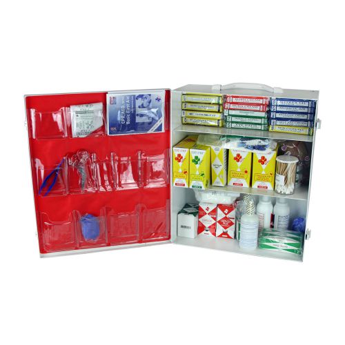 Certified safety manufacturing k206-210 deluxe first aid cabinet for sale