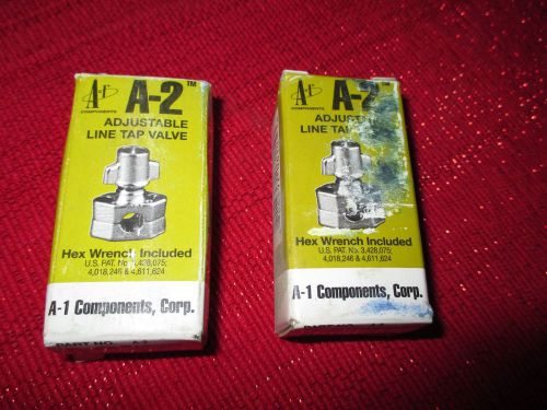 LOT OF 2 A-1 COMPONENTS CORP A-2 ADJUSTABLE LINE TAP VALVE NEW IN BOX 1/2&#034; -5/8&#034;