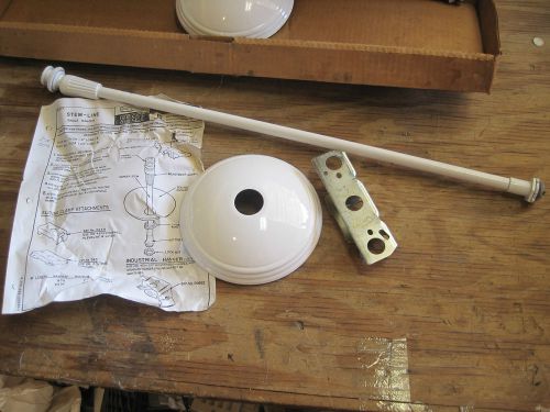 DAYBRITE 7124 24&#034; Swivel Stem Line Fixture Hanger and Canopy White NOS