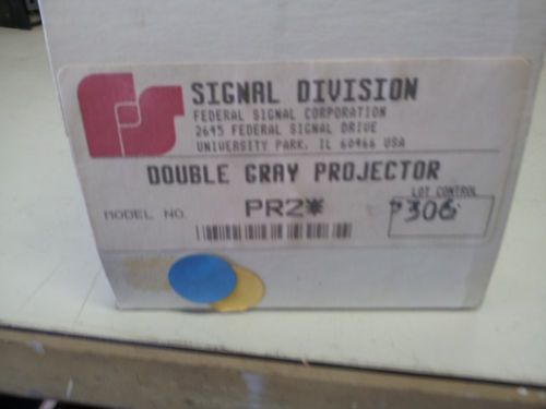 FEDERAL SIGNAL PR2* NEW IN BOX DOUBLE GREY PROJECTOR #B67
