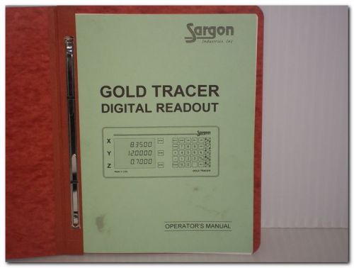 SARGON BR-200 BR200 GOLD TRACER DIGITAL READOUT OWIGINAL OPERATOR&#039;S MANUAL