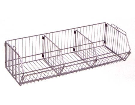 Modular stacking wire bin - 20&#034; d x 36&#034; w x 9&#034; h for sale