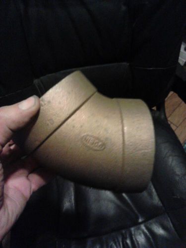 4 inch 45 degree brass elbow, double female sweat, nibco, new unused, nice! for sale