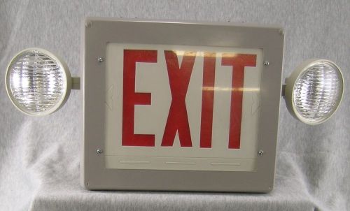 Mule lighting n4x-epx-1-r led exit sign &amp; emergency lighting hostile environment for sale