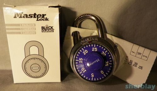 NEW School Gym Combination Locker Padlock Master Lock Block Guard w Combo PURPLE