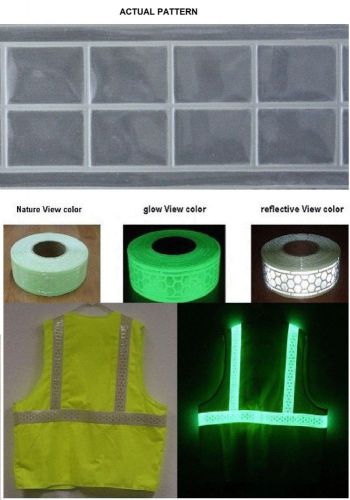 One - 5 cm x 44 cm glow in the dark and reflective tape strip (9rt1-m14-25) for sale