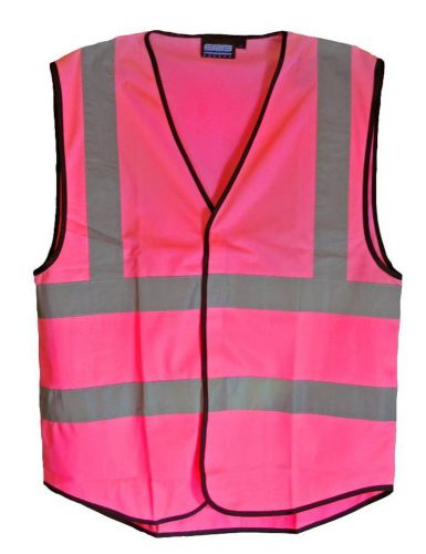 X-LARGE Non-Ansi Pink Safety Vest Runs big 3M tape Reflective  Hi Visibility