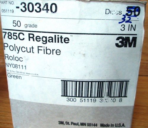 3M 785C Regalite Polycut Fiber Discs - 50 Grade 3&#034; dia Qty. 32