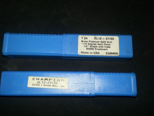 Champion xl12-27/32 brute platinum 27/32&#034; heavey duty s&amp;d drill for sale