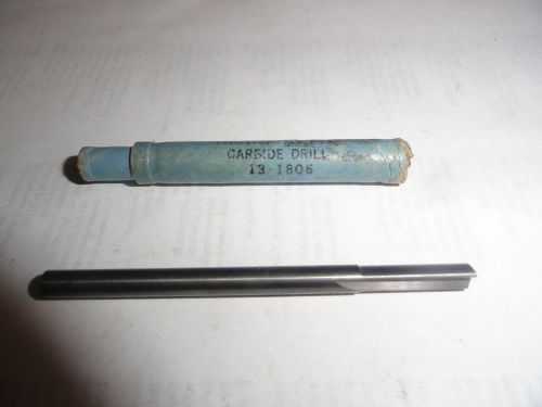 Atrax #13 Solid Carbide Straight Flute Drill Bit, 13-1806