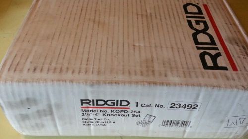 Ridgid 23492 kopf-254 2-1/2&#034; to 4&#034; knockout die set brand new factory sealed for sale