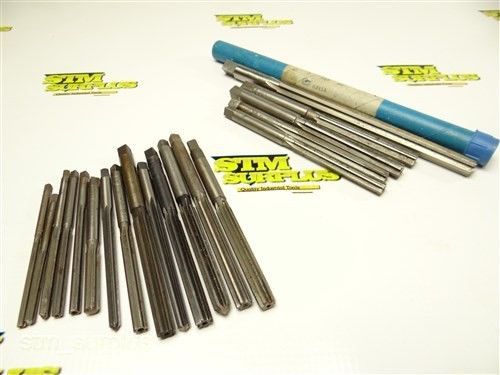 Lot of 19 tapers and straight reamers 5/32&#034; to 1/2&#034; chicago standard for sale