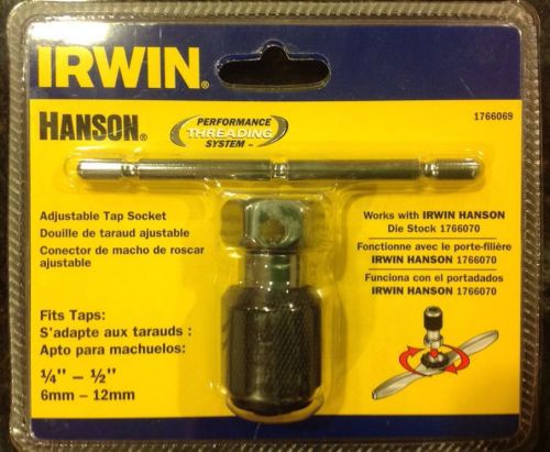 NEW - Irwin Hanson Adjustable Tap Socket #1766069 1/4&#034; - 1/2&#034; - 6mm - 12mm