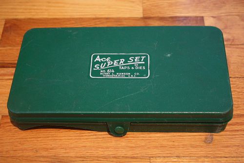Ace Super Set of Taps and Dies 614 Henry L Hanson Green Case