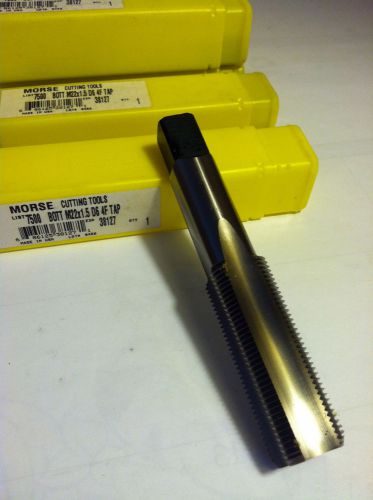 Morse cutting tools, #38127, m22 x 1.5 d6 4fl hss bottom taps for sale
