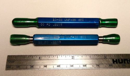 10 32 unf 2b sti thread plug gage machine tooling machinist .190 .2103 &amp; .2133 for sale