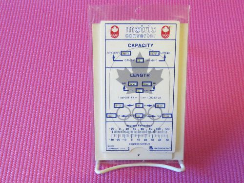 CANADIAN 1976 WINTER OLYMPICS Metric Converter Slide Chart - NICE AND CLEAN