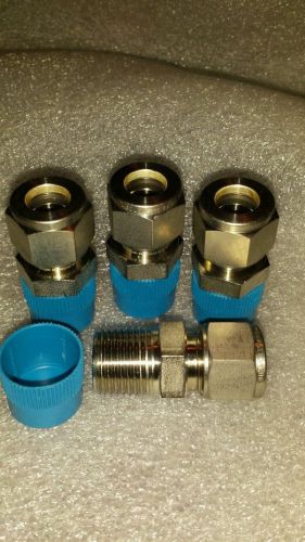 (4) swagelok male connector, 1/2 tube x 1/2 npt (ss-810-1-8) for sale