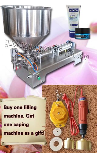 Bottle capping machine,single nozzle cream liquid sauce filling machine 10-300ml for sale
