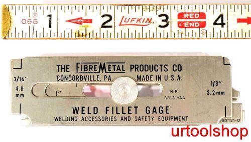 Fibre-metal weld fillet gages - weld fillet gage set 1/8&#034;-1&#034; 3646-65 6 for sale