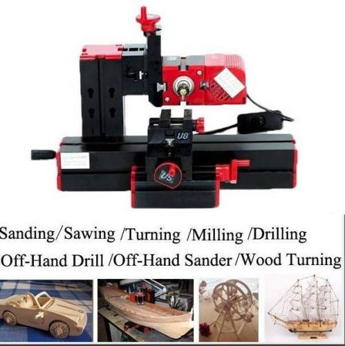 6 in 1 multi metal mini wood lathe motorized jig-saw grinder driller motor power for sale