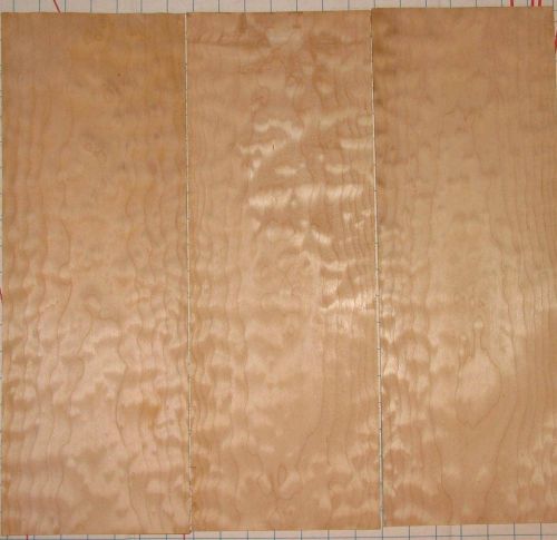 (3) Quilted 4AAAA Maple Thick Veneers 19-3/4 x 7 x 1/8