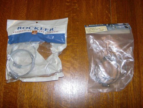 Rockler dust right 2.5&#034; 2-1/2&#034; (3) non-keyed bridge &amp; (3) standard hose clamps for sale