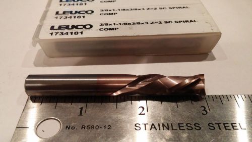 Leuco 3/8&#034; Solid Carbide 2FL Double Comp Spiral Router Bit (1734181) Made in USA
