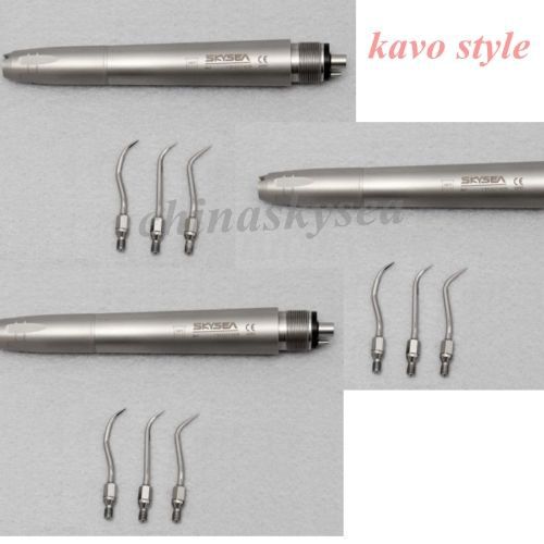 3 dental air scaler polisher handpiece w/ 3 tips 17,000 hz kavo super sonic type for sale