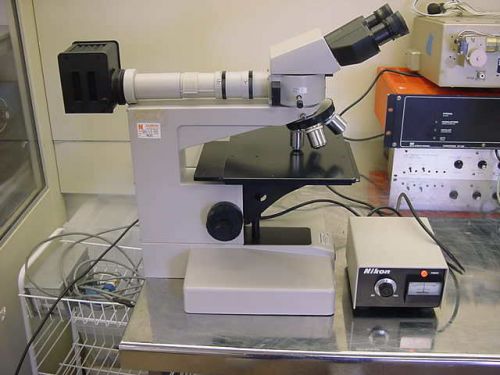 Nikon optiphot  microscope, brightfield/darkfield, 4 objectives, nikon 76576 ps for sale