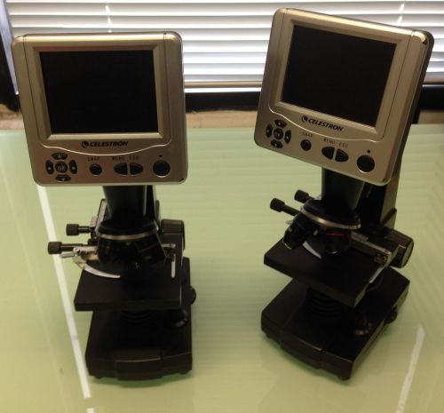 Set Of 2 Celestron LCD Microscope For Parts As Is For Repair Low Price