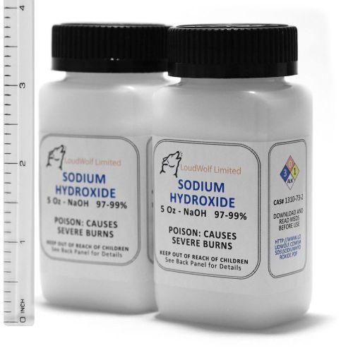 Sodium hydroxide &#034;lye&#034;  ultra-pure (99%)  fine powder 10 oz -ships fast from usa for sale