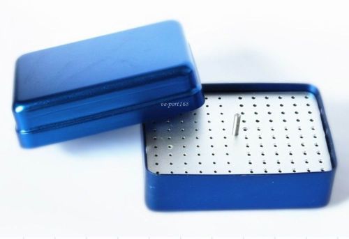 5PCS 120 Holes Autoclave Disinfection Box high/low speed Burs Holder 4use(BLUE)