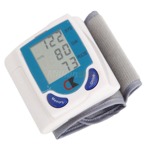 New Automatic Watches Digital LCD Wrist Blood Pressure Pulse Rate Monitor