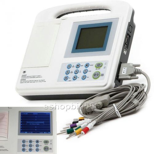 2015 Portable Digital 6-channel 3.8 inch Electrocardiograph ECG EKG Machine CE