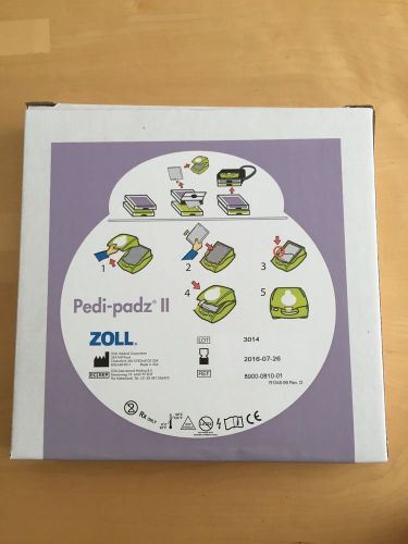 Zoll pedi padz ii aed defibrillator pads infant child electrodes expire 2016 for sale
