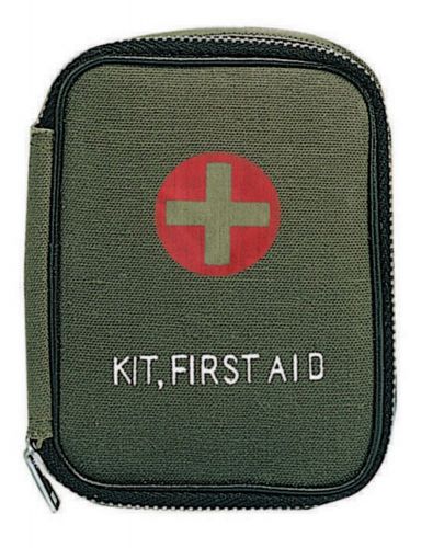 First Aid Pouch - Military Style Zipper Pouch, Olive Drab by Rothco