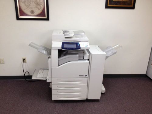 Xerox workcentre 7425 color copier network printer scanner fax finisher for sale
