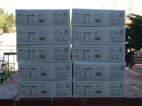10 BOXES OCE/IMAGISTICS 847-3 STAPLES ( EA. BOX PK. 3 CART. )