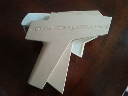 Vintage DYMO Label Maker Gun Beige Tan