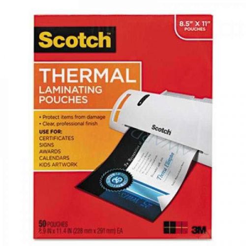 200 pack - 3m scotch thermal laminator laminating film pouches letter size 3mm for sale