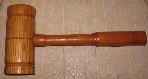Vintage hard wood gavel mallet auction kitchen hammer oak? wooden excellent for sale