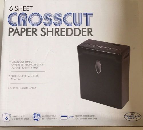 Paper Shredder 6 Sheet Credit Card Cross Cut LX60B Auto Start