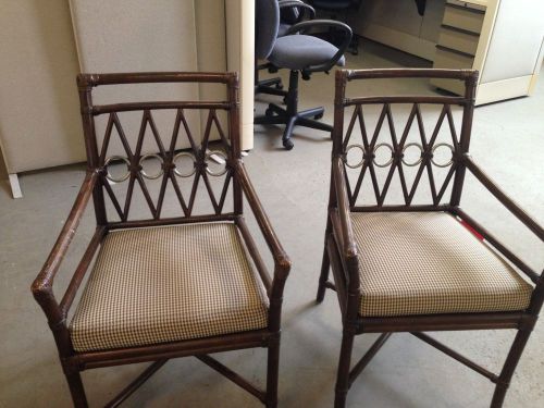***LOT OF 2 BAMBOO PALACE ARM CHAIRS by FICKS REED ITEM # 2000CU***